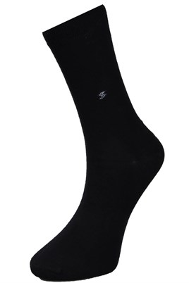 10 Çift Karışık Renk Erkek  Desenli Penye Soket Çorap SİYAH