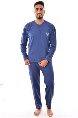 Erkek 1065 Uzun Kol Süprem Pijama Takımı İNDİGO