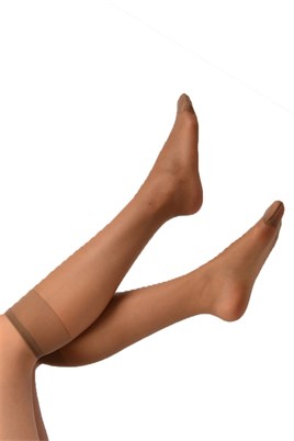 Kadın Penti  4 Adet Burunsuz Parlak Diz Altı Çorap 57-TEN